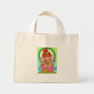 Lord Ganesha Leinwand-Tasche Mini Stoffbeutel