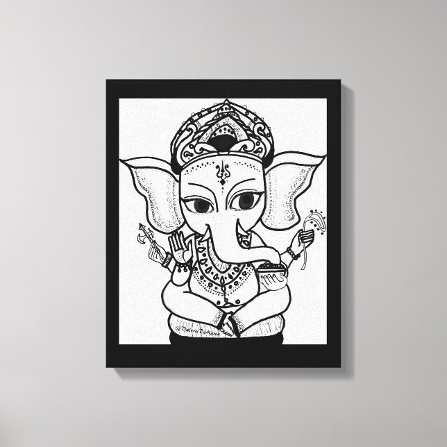 LORD GANESHA-MALERIN ACRYLIC-DRUCKEN LEINWANDDRUCK (Vorderseite)