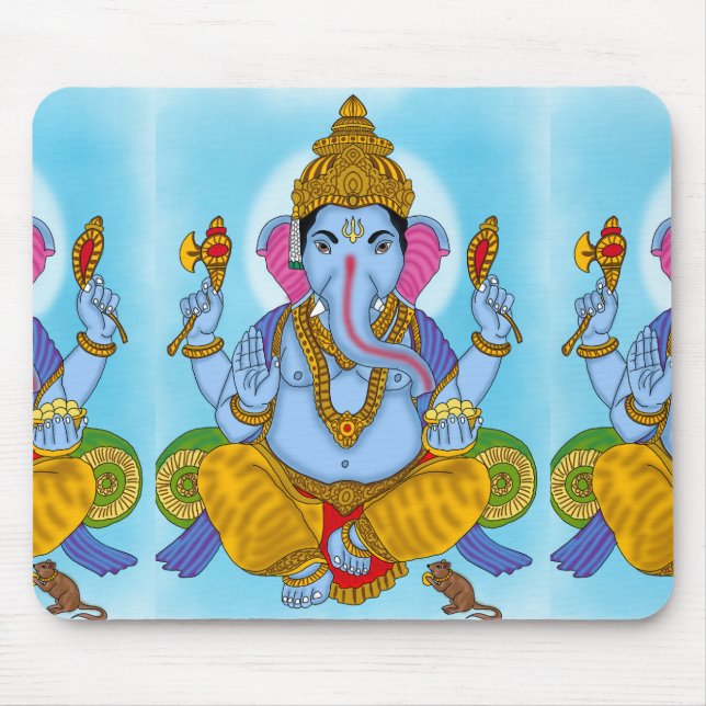 Lord Ganesha Mouse Pad Mousepad (Vorne)