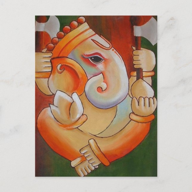 Lord Ganesha Post Card Postkarte (Vorderseite)