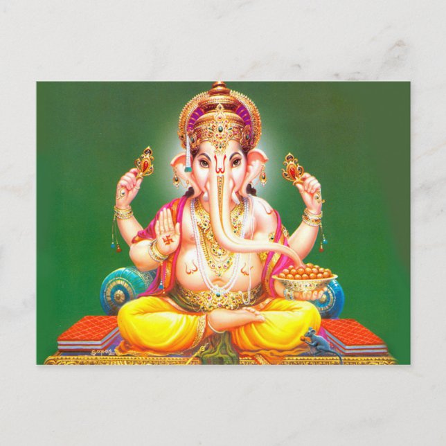 Lord Ganesha Postcard Postkarte (Vorderseite)