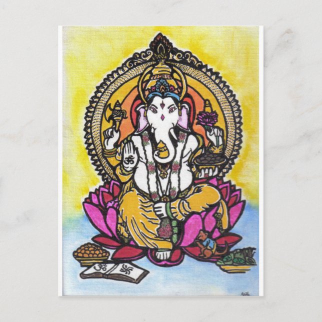 Lord Ganesha Postkarte (Vorderseite)