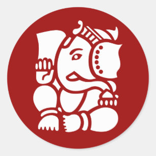 Lord Ganesha Runder Aufkleber