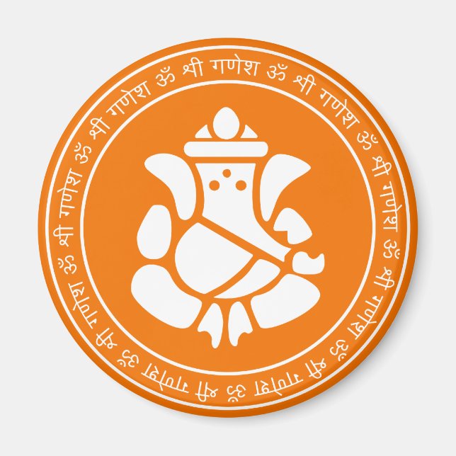 Lord Ganesha Sign Magnete (Vorne)