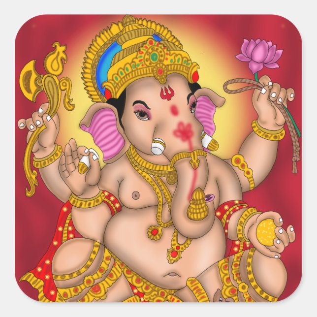 Lord Ganesha Sticker (Vorderseite)