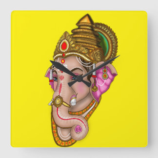 Lord Ganesha Wall Clock Quadratische Wanduhr