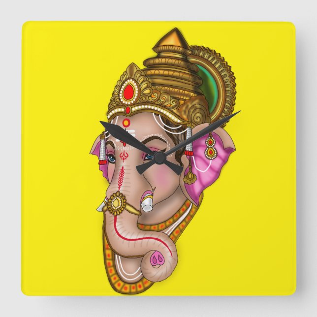 Lord Ganesha Wanduhr (Vorderseite)