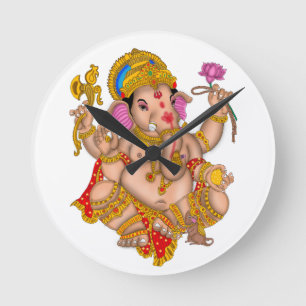 Lord Ganesha Wanduhr
