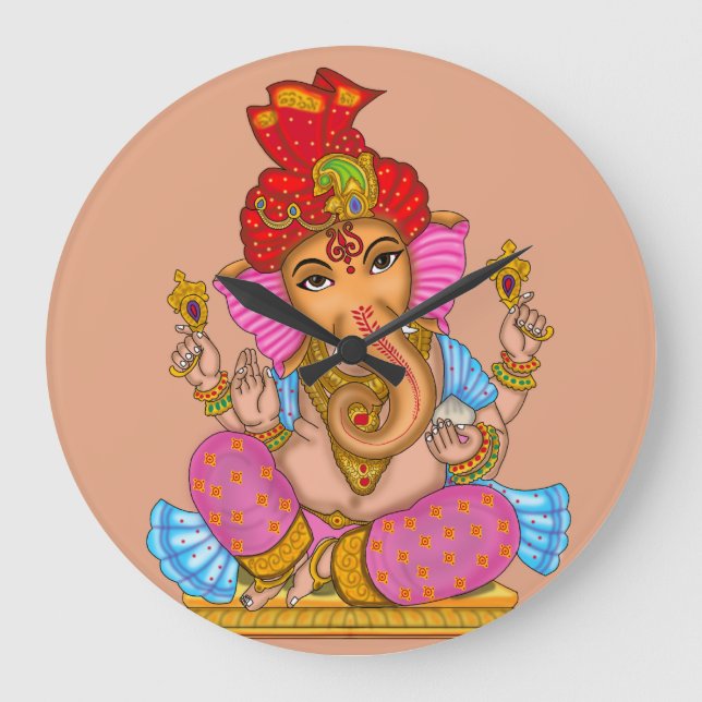 Lord Ganesha Wanduhr (Vorderseite)