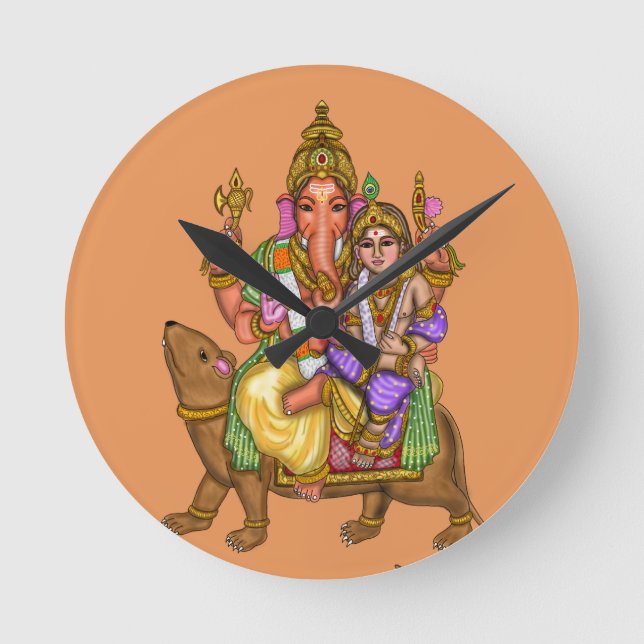 Lord Ganesha Wanduhr (Vorderseite)