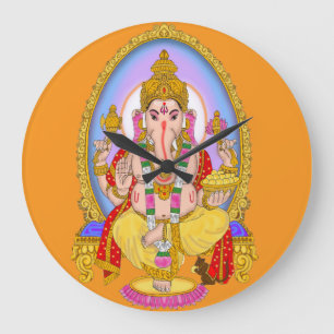 Lord Ganesha Wanduhr
