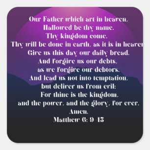 Lord Gebet Quadratischer Aufkleber
