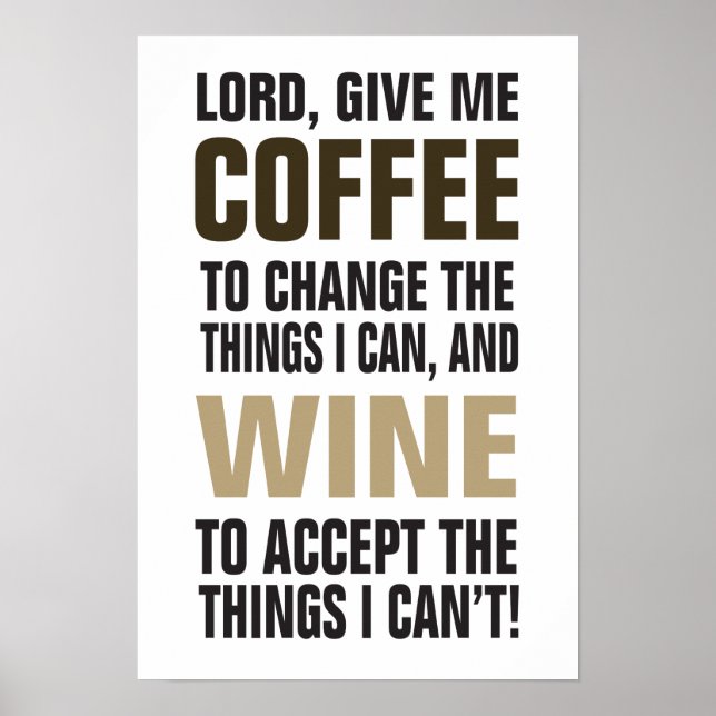 Lord gib mir Kaffee und Wein! Poster (Vorne)