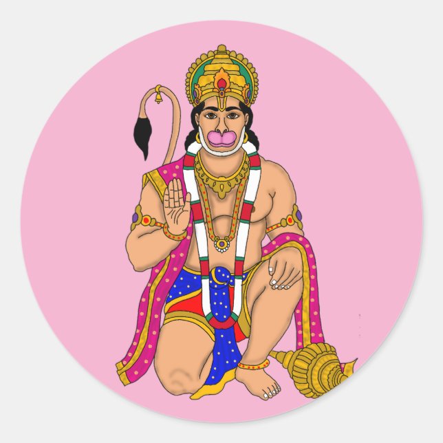 Lord Hanuman Aufkleber (Vorderseite)