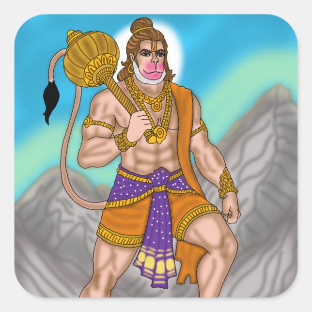 Lord Hanuman Aufkleber (Vorderseite)