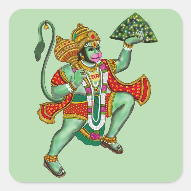 Lord Hanuman Aufkleber (Vorderseite)