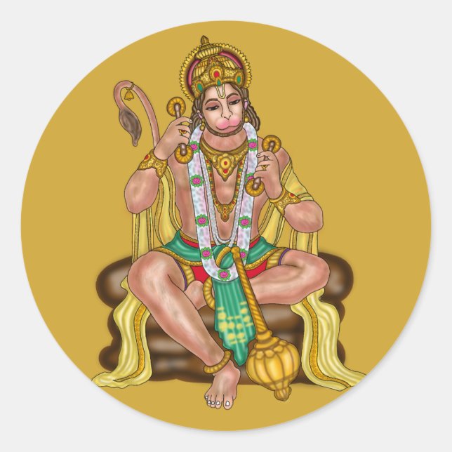Lord Hanuman Aufkleber (Vorderseite)