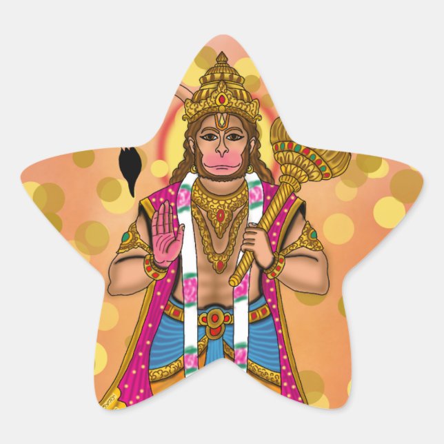 Lord Hanuman Aufkleber (Vorderseite)