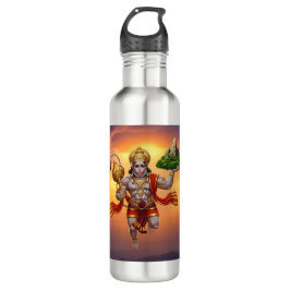 Lord Hanuman Flying Lifting Mountain Edelstahlflasche