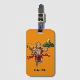 Lord Hanuman Flying Lifting Mountain Gepäckanhänge Gepäckanhänger