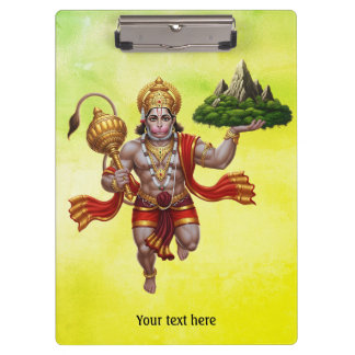 Lord Hanuman Flying Lifting Mountain Klemmbrett
