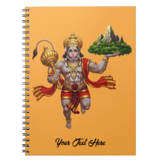 Lord Hanuman Flying Lifting Mountain Notizblock