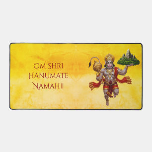 Lord Hanuman Flying Lifting Mountain Schreibtischunterlage