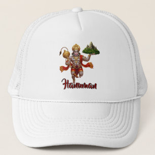 Lord Hanuman Flying Lifting Mountain Truckerkappe