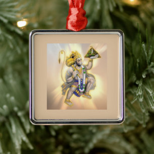Lord Hanuman Gövine Light Ornament Aus Metall