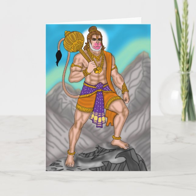 Lord Hanuman Grußkarte Karte (Vorderseite)