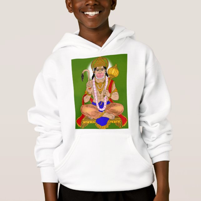 Lord Hanuman Hoodie – Winterbekleidung & spirituel (Vorderseite)