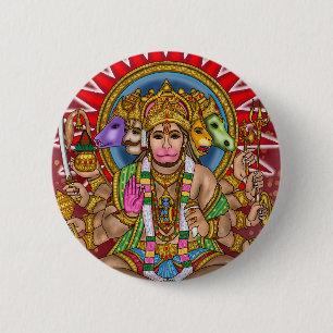 Lord Hanuman Knopf Button