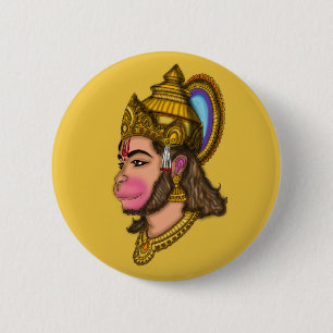 Lord Hanuman Knöpfe Button