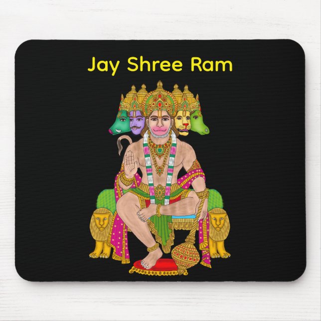 Lord Hanuman Mouse Pad | Hindu Devta Hanuman Spiri Mousepad (Vorne)