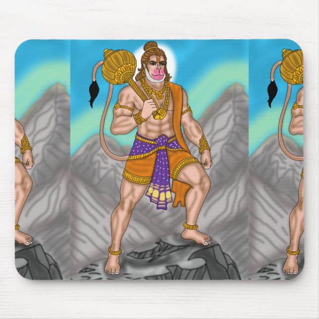 Lord Hanuman Mouse Pad Mousepad (Vorne)