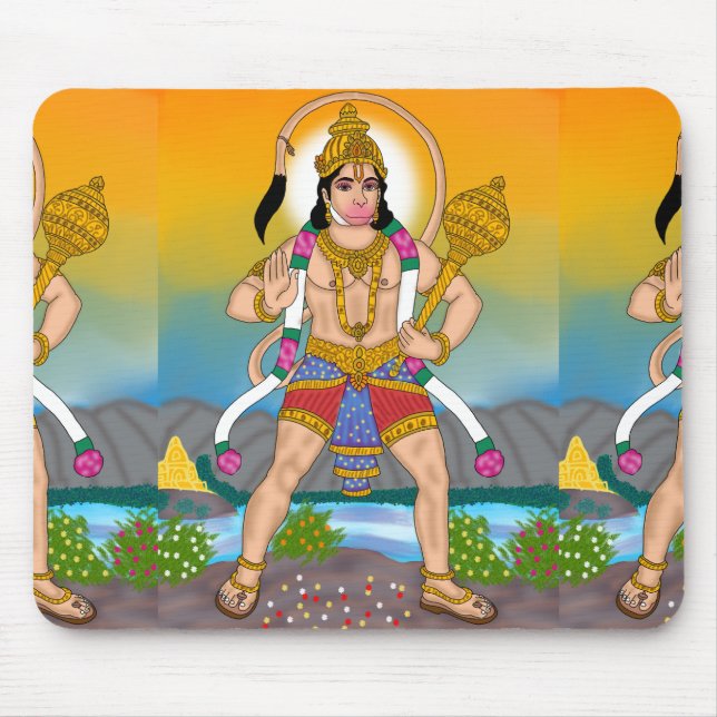 Lord Hanuman Mouse Pad Mousepad (Vorne)