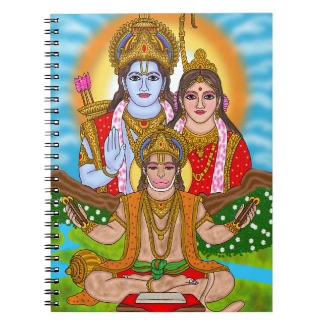 Lord Hanuman Notizbuch Notizblock (Vorderseite)