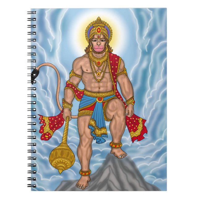 Lord Hanuman Schreibwaren Notizblock (Vorderseite)