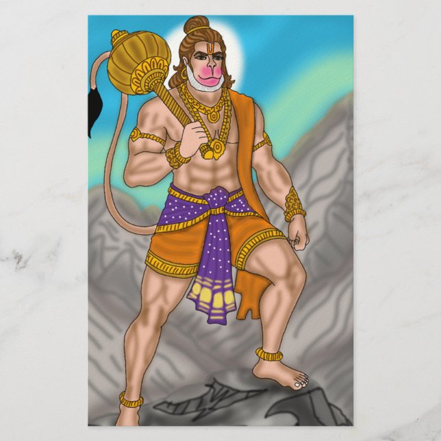 Lord Hanuman Stationery Briefpapier (Vorderseite)