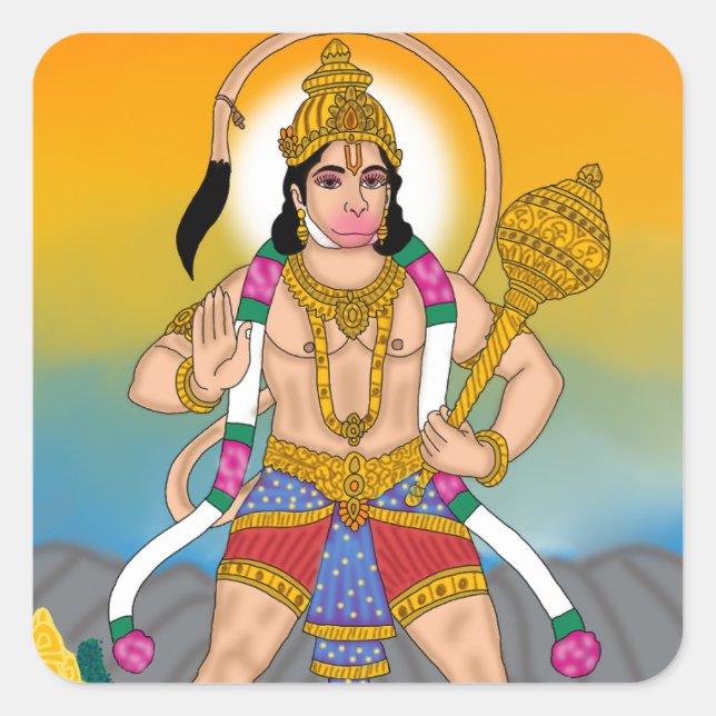 Lord Hanuman Sticker (Vorderseite)