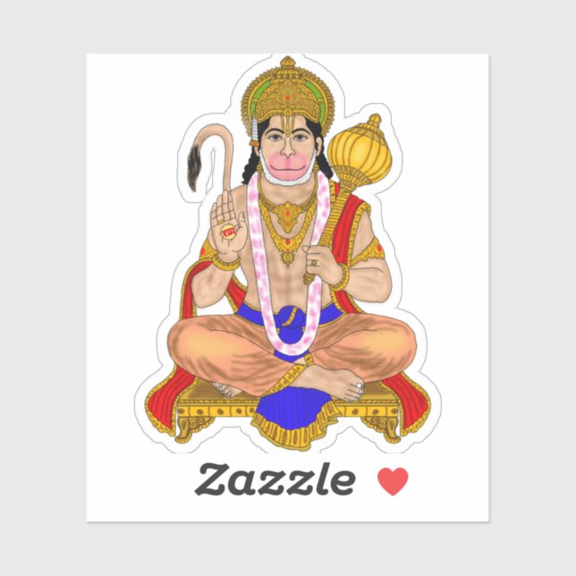 Lord Hanuman Sticker (Blatt)