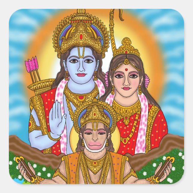 Lord Hanuman Stickers (Vorderseite)
