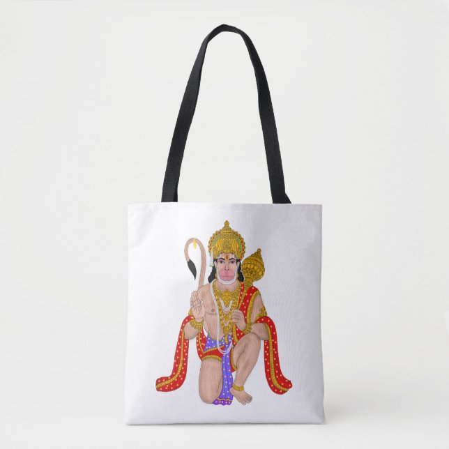 Lord Hanuman Tote Bag – Spiritual Everyday Carry (Vorderseite)