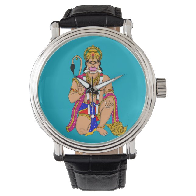 Lord Hanuman Wall Clock Armbanduhr (Vorderseite)