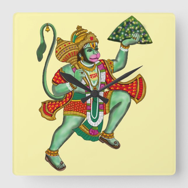 Lord Hanuman Wanduhr (Vorderseite)