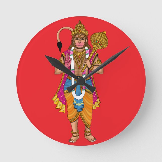 Lord Hanuman Wanduhr (Vorderseite)