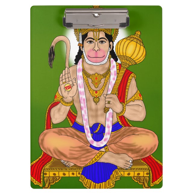 Lord Hanuman Zwischenablage Klemmbrett (Vorderseite)