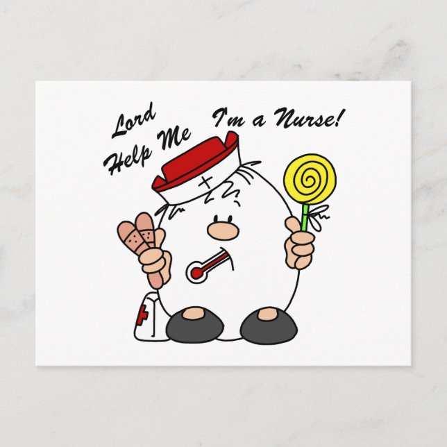 Lord Help Me I'm a Nurse Postkarte (Vorderseite)