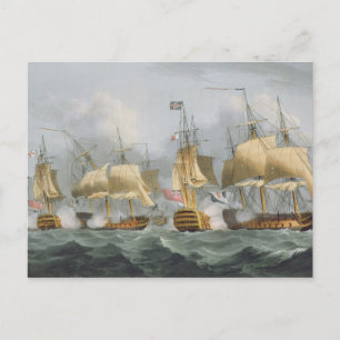 Lord Howe in der Königin Charlotte, Breaking the E Postkarte