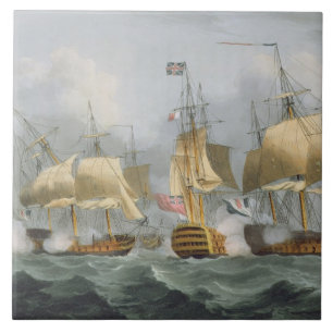 Lord Howe in der Königin Charlotte, Ene brechend Fliese